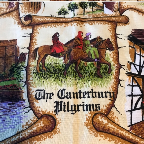 Vintage Canterbury Souvenir Linen Tea Towel - Picture 3 of 8